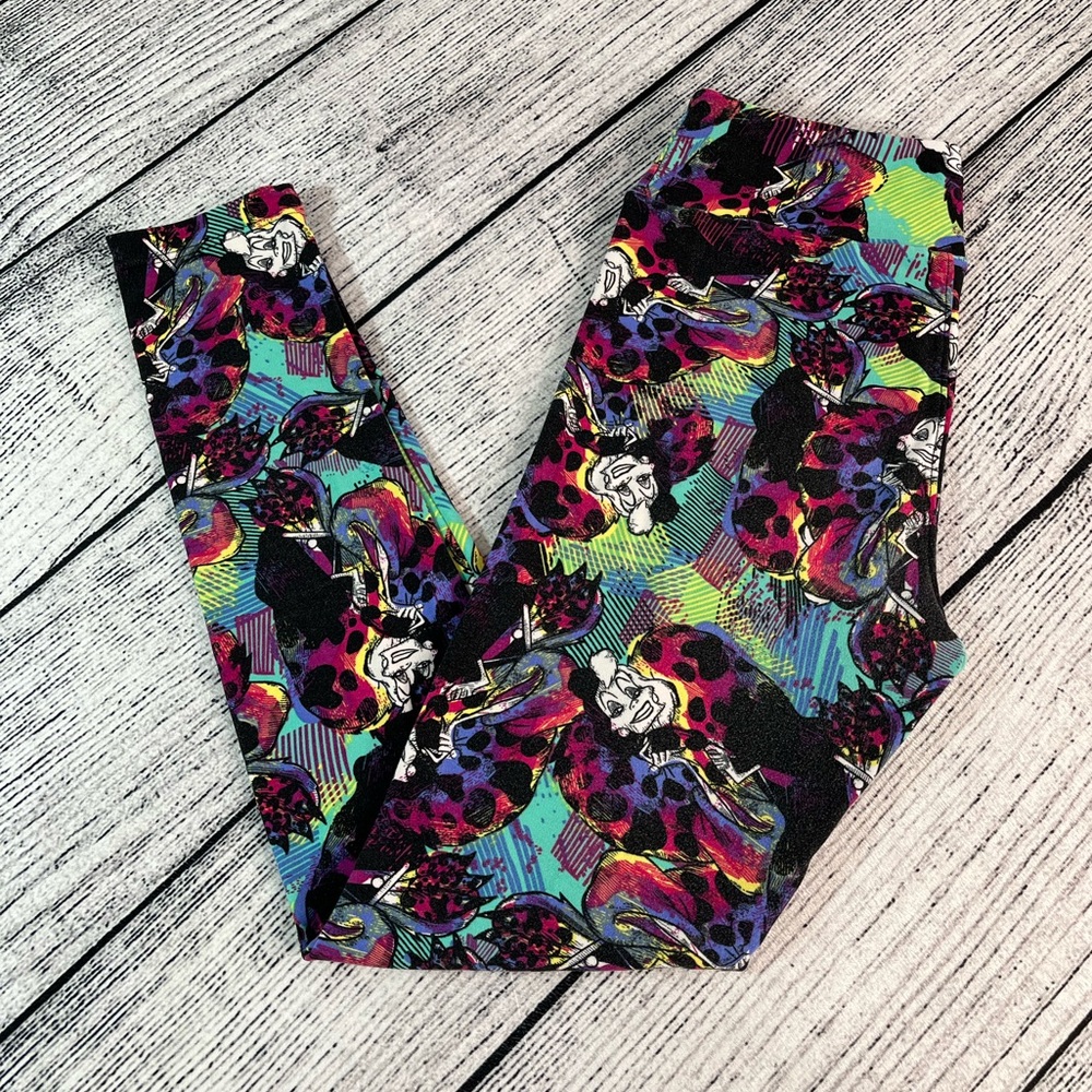 LulaRoe Tie Dye Cruella De Vil Leggings